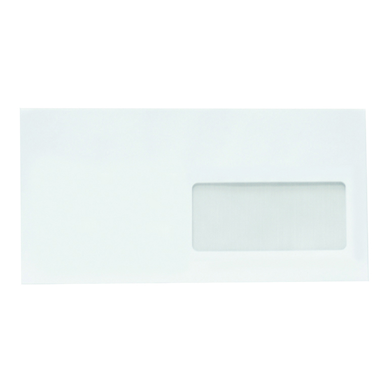 SOBRES AMERICANO MAKRO PAPER VENTANA DERECHA 115MMX225MM 90G SOLAPA RECTATIRA SILICONA BLANCOS CAJA 500 UNIDADES