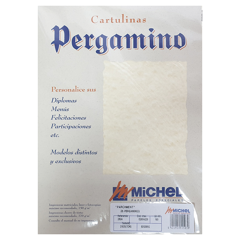 PAPEL PERGAMINO A4 PARCHMENT 150 GRAMOS PAQUETE 25 HOJAS COLOR TOPACIO