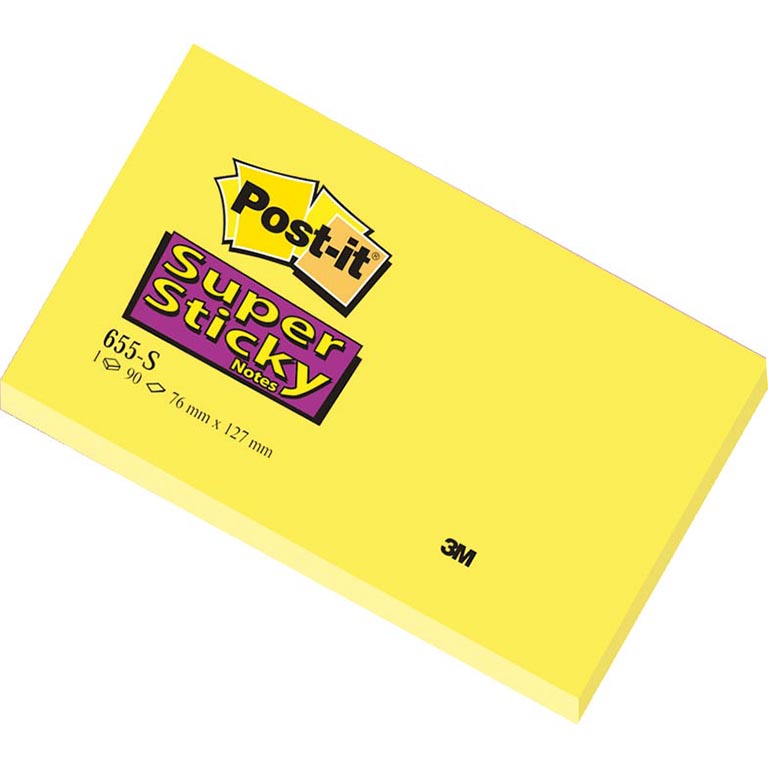 Blocs notas reposicionables Post-it Super Sticky 76x127 mm