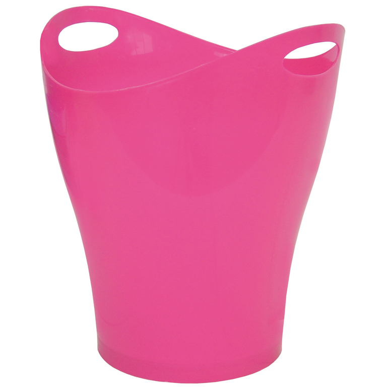 PAPELERA OVALADA MAKROPAPER 14L COLOR ROSA
