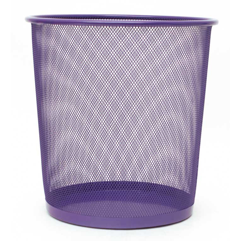 PAPELERA DE REJILLA PLUS OFFICE 13L COLOR MORADO
