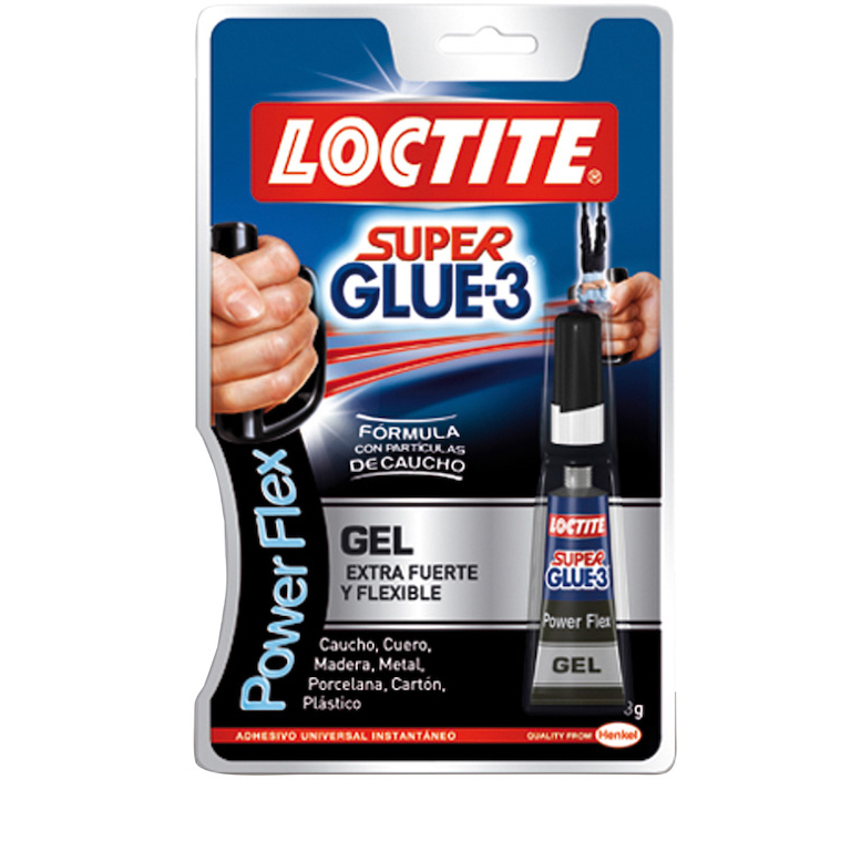 PEGAMENTO LIQUIDO SUPER RAPIDO LOCTITE SUPER GLUE-3 POWER FLEX 3 GRAMOS