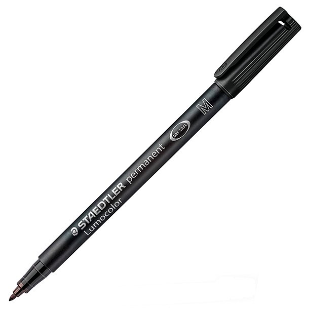 ROTULADOR MARCADOR PERMANENTE STAEDTLER COLOR NEGRO LUMOCOLOR M 0,8 MM