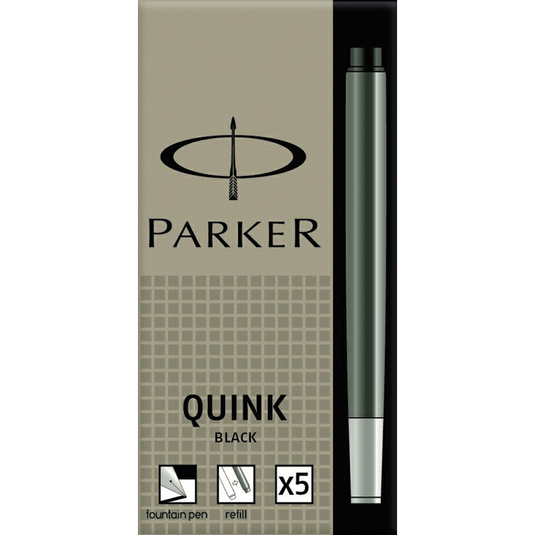 CARTUCHO PLUMA PARKER NEGRO 5 UNIDADES