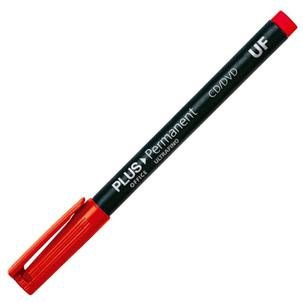 ROTULADOR MARCADOR PERMANENTE PLUS OFFICE ULTRAFINO 0,4MM COLOR ROJO