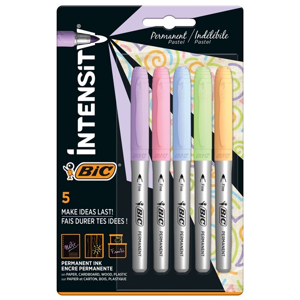 ROTULADOR BIC INTENSITY PASTEL BLISTER 5 UNIDADES 