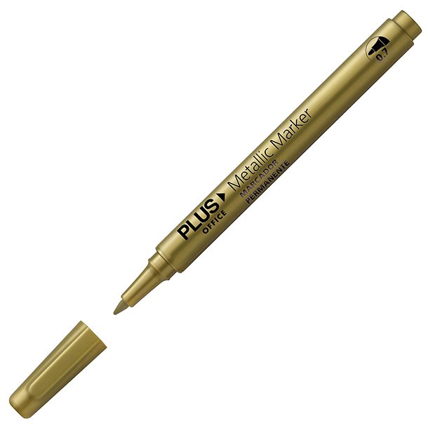 ROTULADOR MARCADOR ESPECIAL PLUS OFFICE METALLIC MARKER 0,7 MM. ORO