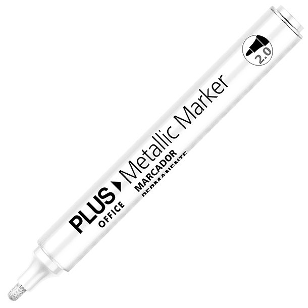 ROTULADOR MARCADOR ESPECIAL PLUS OFFICE METALLIC MARKER 2 MM. BLANCO