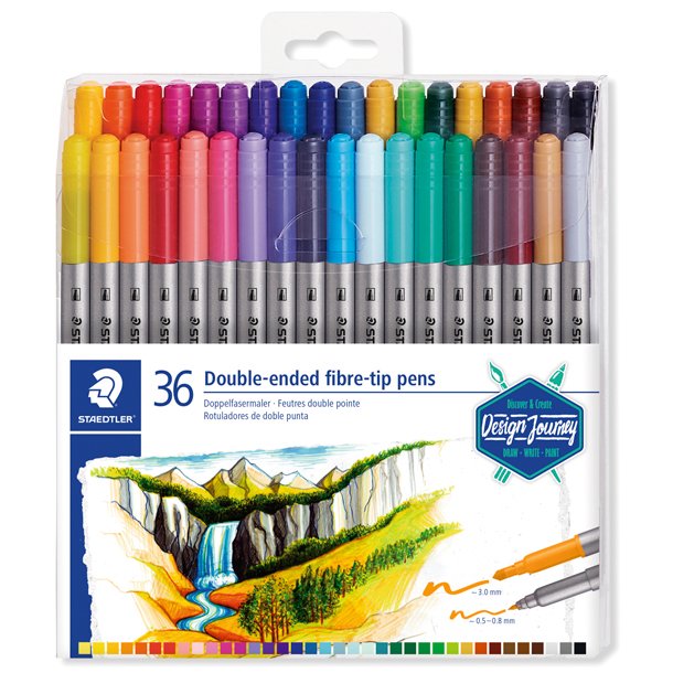 ROTULADOR STAEDTLER DOBLE PUNTA 3200 36 UNIDADES