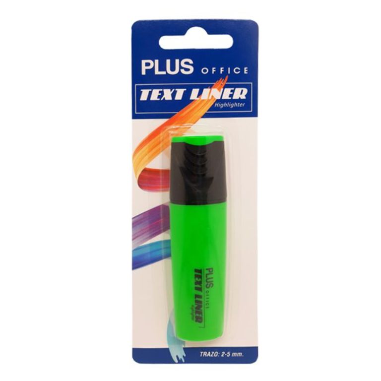 MARCADOR FLUORESCENTE PLUS OFFICE TEXTLINER 3.2 VERDE BLÍSTER /1 UD.
