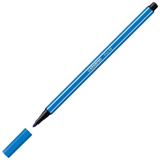 ROTULADOR STABILO PEN 68 PUNTA DE FIBRA ACUARELABLE COLOR AZUL OSCURO 1 MM