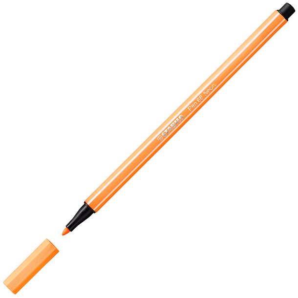 ROTULADOR STABILO PEN 68 PUNTA DE FIBRA ACUARELABLE COLOR NARANJA FLÚOR 1 MM