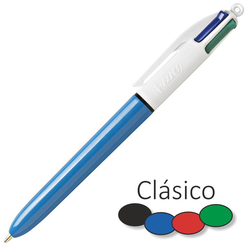 BOLÍGRAFO RETRACTIL BIC 4 COLORES COLOURS ORIGINAL 0,4 MM