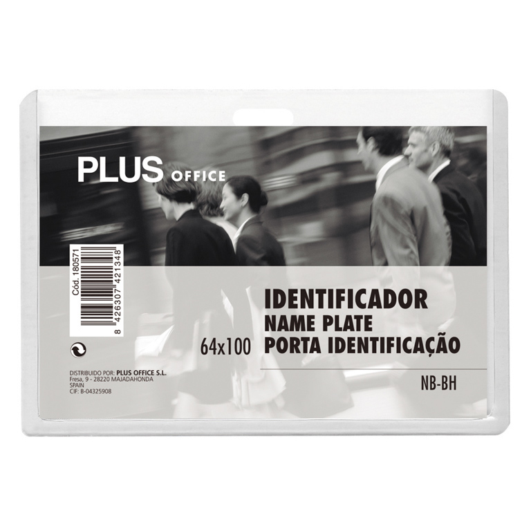 IDENTIFICADOR PLUS OFFICE PP RÍGIDO 64X111MM HORIZONTAL
