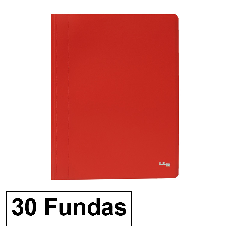 CARPETA PLUS OFFICE POLIPROPILENO FLEXIBLE 30 FUNDAS TRANSPARENTES POLIPROPILENO A4 COLOR ROJO