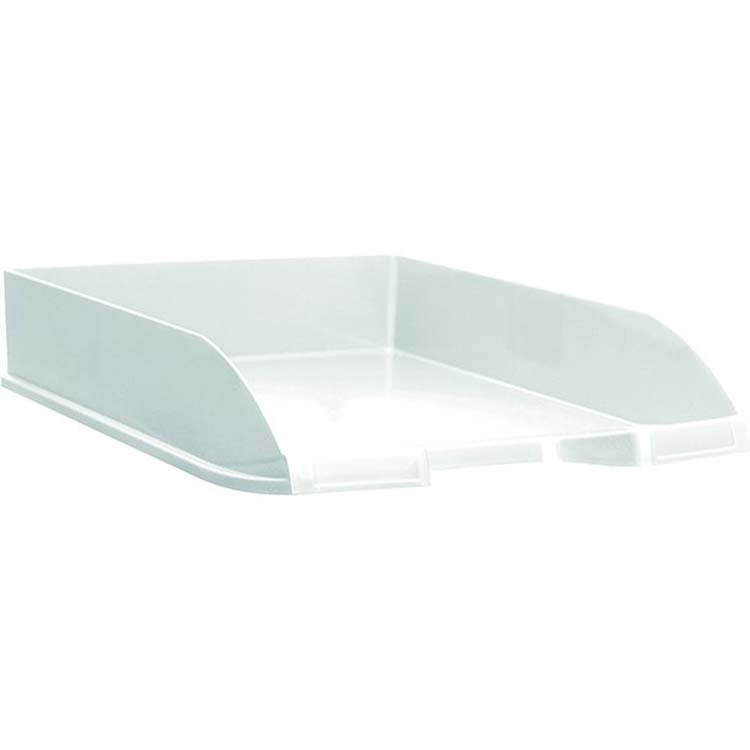 BANDEJA SOBREMESA PLASTICO PLUS OFFICE 256X348X66 MM COLOR BLANCO OPACA	