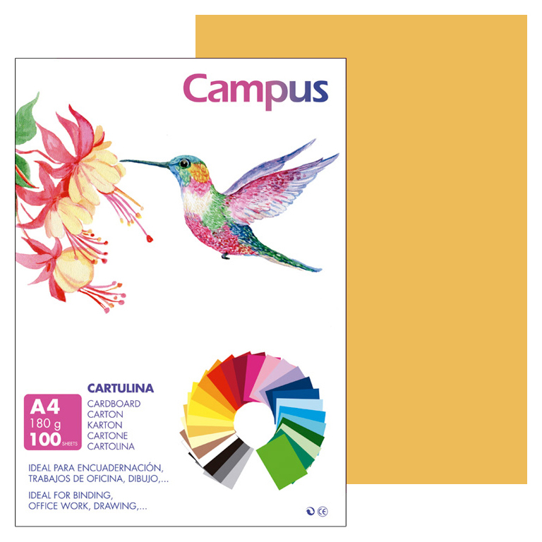 CARTULINA CAMPUS A4 210X297 MM 180 GRAMOS COLOR CUERO