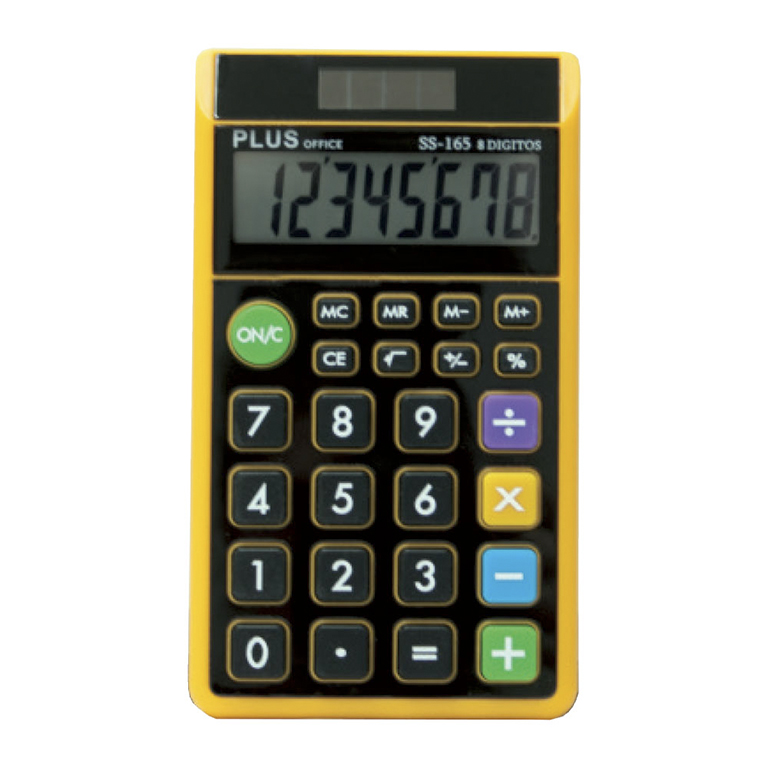 CALCULADORA PLUS OFFICE SS-165 NEGRO NARANJA