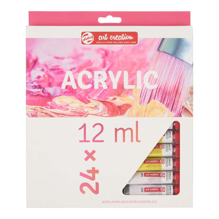 PINTURA ACRÍLICA OLEO TALENS TUBOS 12 ML 24 COLORES