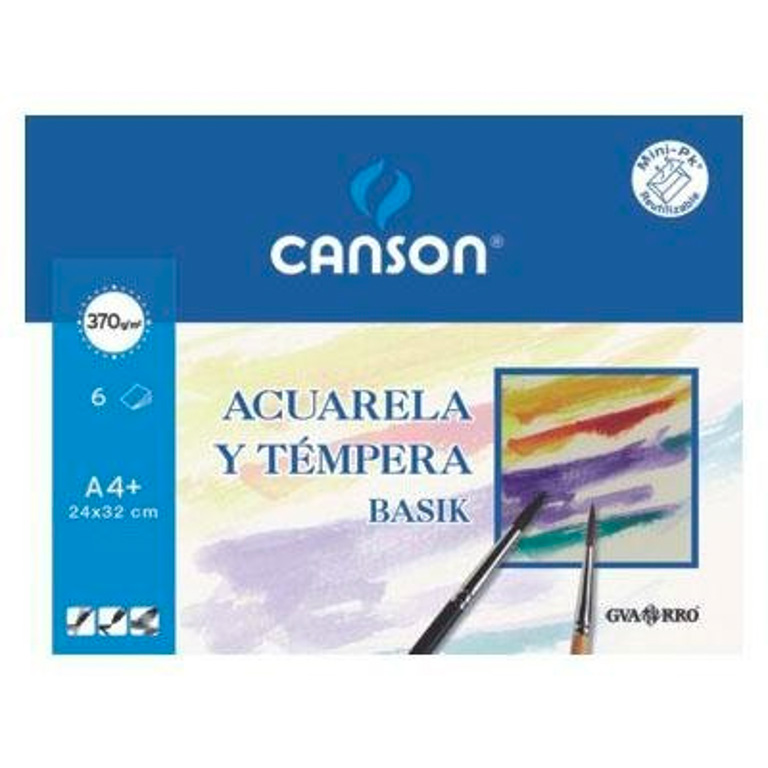 LÁMINA DIBUJO CANSON GUARRO BASIK A4+ 230X325 MM 6 HOJAS 370 GRAMOS