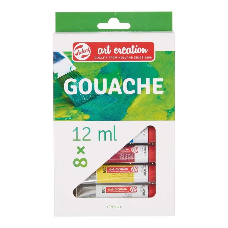 ESTUCHE TALENS TEMPERA 8 COLORES 12ML