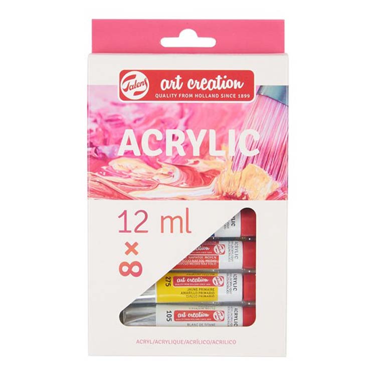 PINTURA ACRÍLICA OLEO TALENS TUBOS 12 ML 8 COLORES