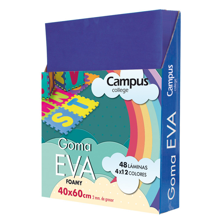 GOMA EVA CAMPUS COLLEGE 400X600 MM 2 MM COLOR AZUL ULTRAMAR.