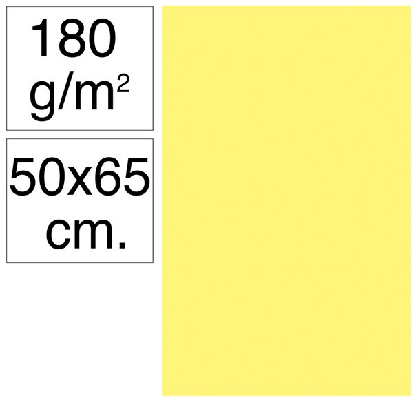 CARTULINA CAMPUS 500X650 MM 180 GRAMOS COLOR AMARILLO LIMÓN