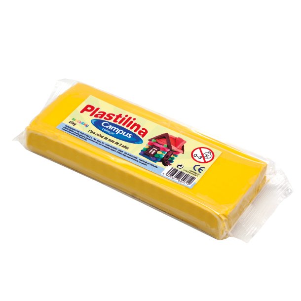 PLASTILINA CAMPUS COLLEGE MEDIANA 200 GRAMOS COLOR AMARILLO