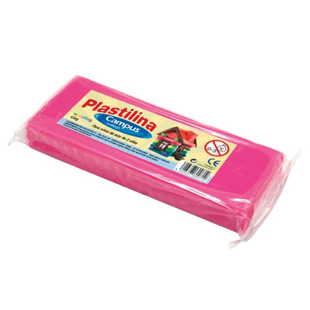 PLASTILINA CAMPUS COLLEGE MEDIANA 200 GRAMOS COLOR ROSA