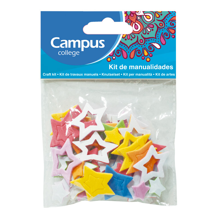 SET MANUALIDADES CAMPUS COLLEGE ESTRELLAS GOMA EVA