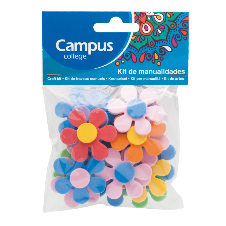 SET MANUALIDADES CAMPUS COLLEGE FLORES GOMA EVA