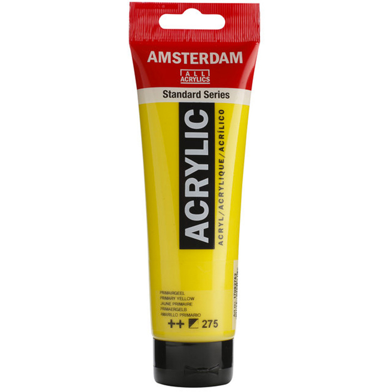 PINTURA ACRÍLICA OLEO AMSTERDAM TUBO 120ML COLOR AMARILLO PRIMARIO 275