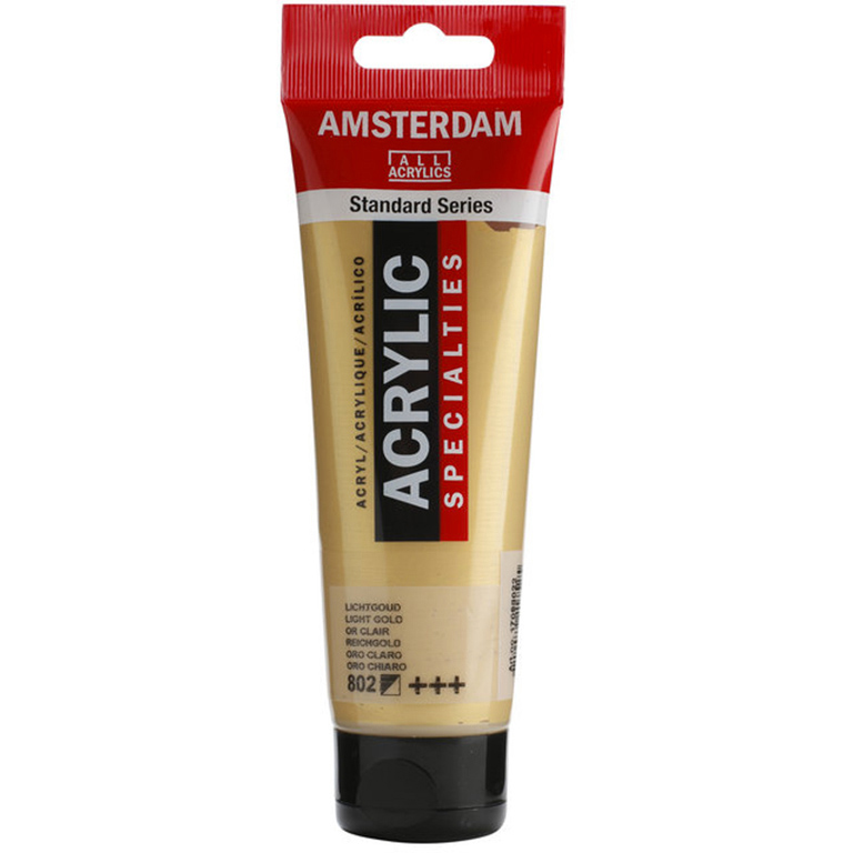 PINTURA ACRÍLICA OLEO AMSTERDAM TUBO 120ML COLOR ORO 802