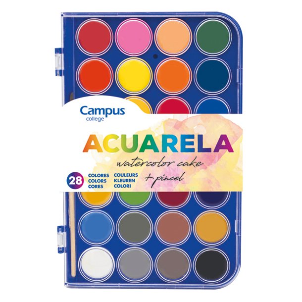 ACUARELAS CAMPUS COLLEGE 28 COLORES
