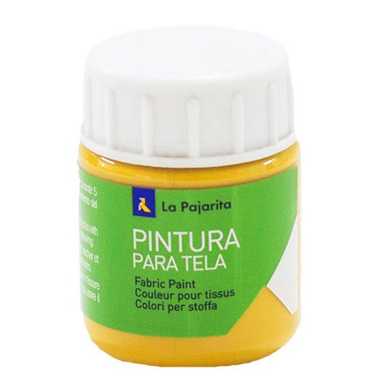 PINTURA TELA LA PAJARITA BOTE 25 ML COLOR OXIDO AMARILLO