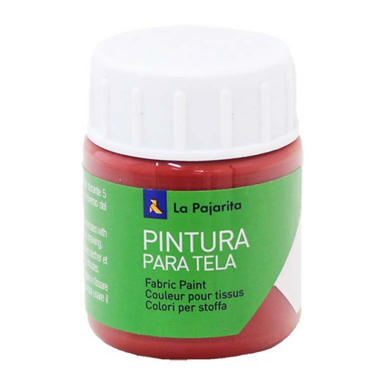 PINTURA TELA LA PAJARITA BOTE 25ML COLOR ROJO INGLES