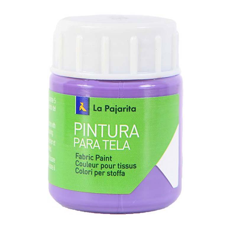 PINTURA TELA LA PAJARITA BOTE 25ML COLOR LILA