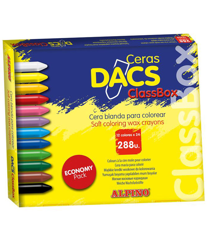 CERAS BLANDAS DACS 12 COLORES X 24 UNIDADES