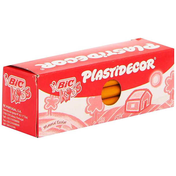 CERAS PLÁSTICAS BIC PLASTIDECOR KIDS NARANJA 25 UNIDADES UNICOLOR