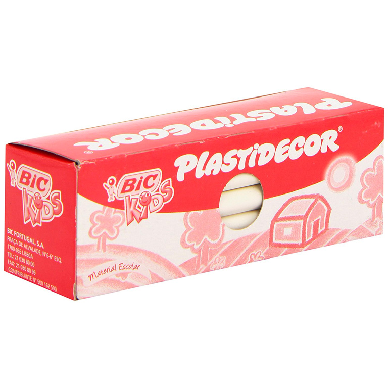 CERAS PLÁSTICAS BIC PLASTIDECOR KIDS BLANCO 25 UNIDADES UNICOLOR