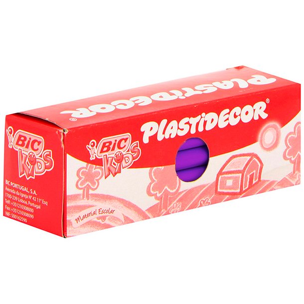 CERAS PLÁSTICAS BIC PLASTIDECOR KIDS VIOLETA 25 UNIDADES UNICOLOR