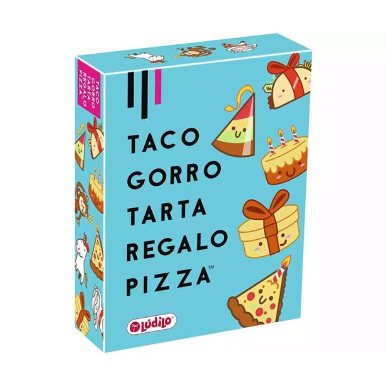 JUEGO LUDILO TACO, GORRO, TARTA, REGALO, PIZZA
