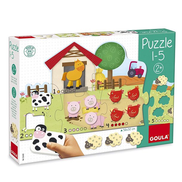 PUZZLE GOULA APRENDE A CONTAR DEL 1 AL 5