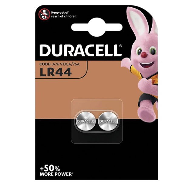 PILAS DURACELL BOTÓN LR44-1,5V BLISTER 2 UNIDADES