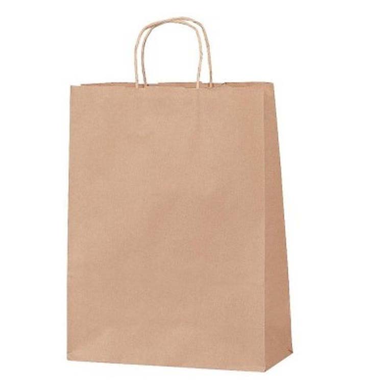 BOLSA PAPEL ASAS CACERES 54X50 KRAFT