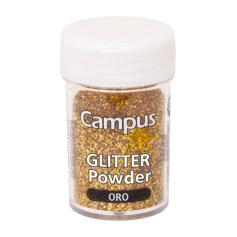 PURPURINA EN POLVO CAMPUS COLLEGE BOTE 8 GRAMOS COLOR ORO