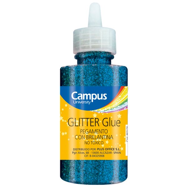 PEGAMENTO PURPURINA CAMPUS UNIVERSITY BOTE 60 GRAMOS COLOR AZUL